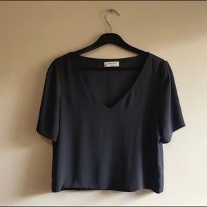 Babaton Randy Blouse in Charcoal grey